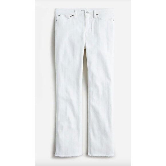 J. Crew Denim - J.Crew $128 10" Demi Boot Crop Jeans White Size 32 BQ298